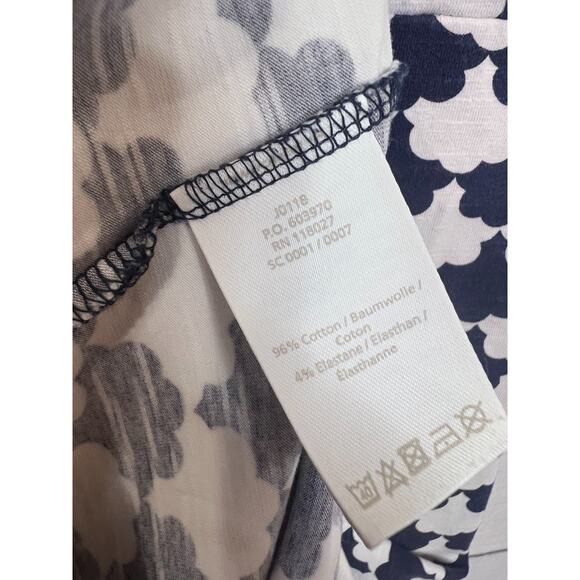 Boden Short Sleeve Dress Navy White Size 10L Easy Comfy - Picture 3 of 6